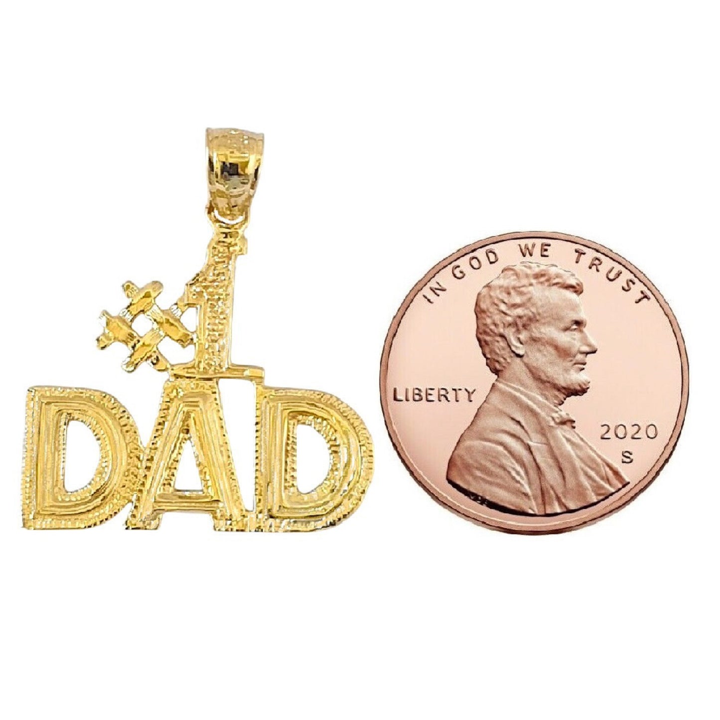14K Yellow Gold #1 DAD Pendant