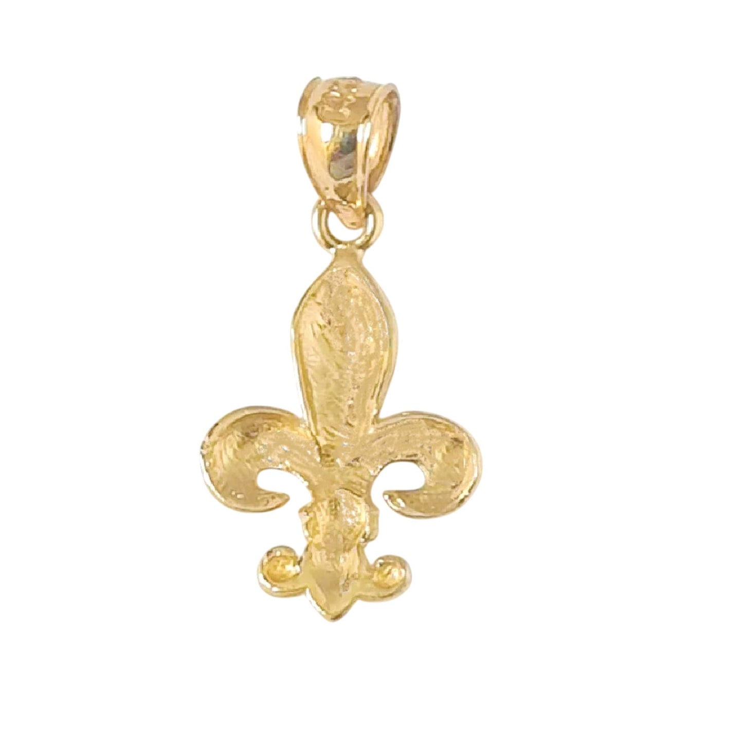 14K Yellow Gold Fleur De Lis Pendant