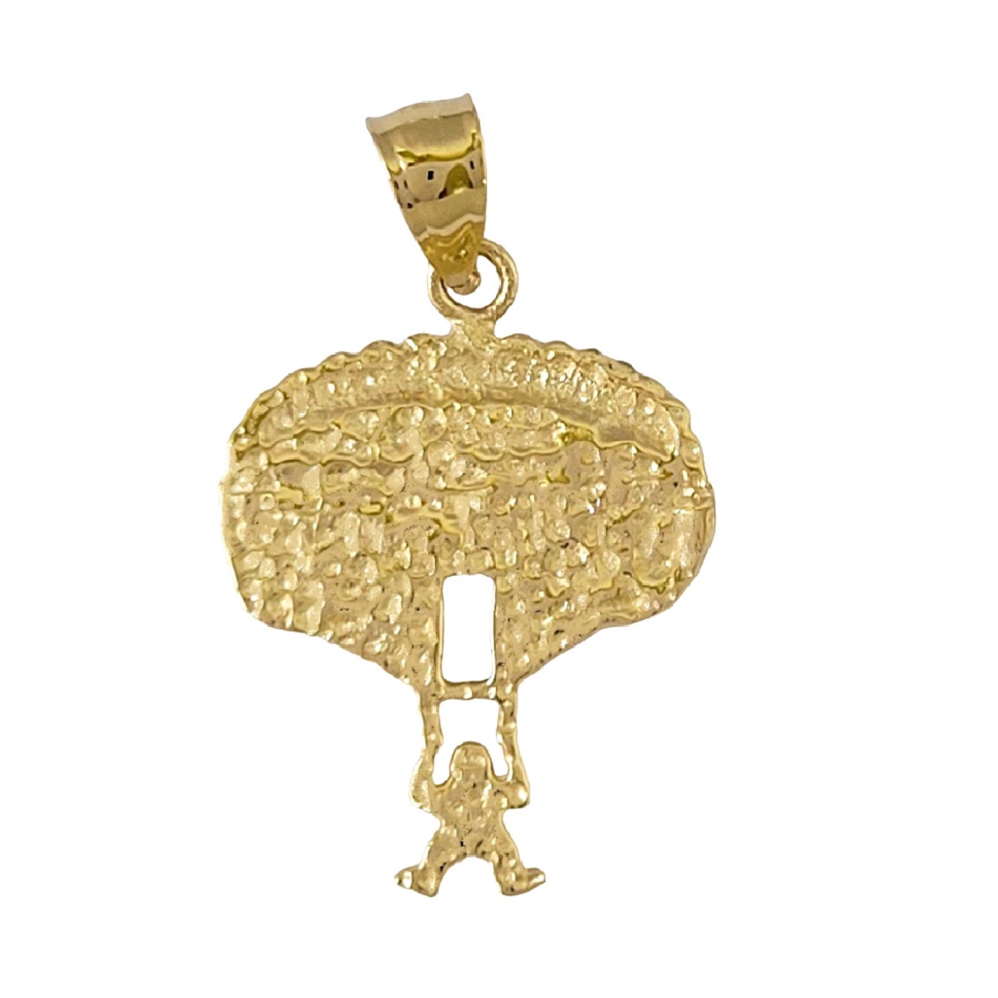 14k Yellow Gold Parachute, Parachutist Pendant