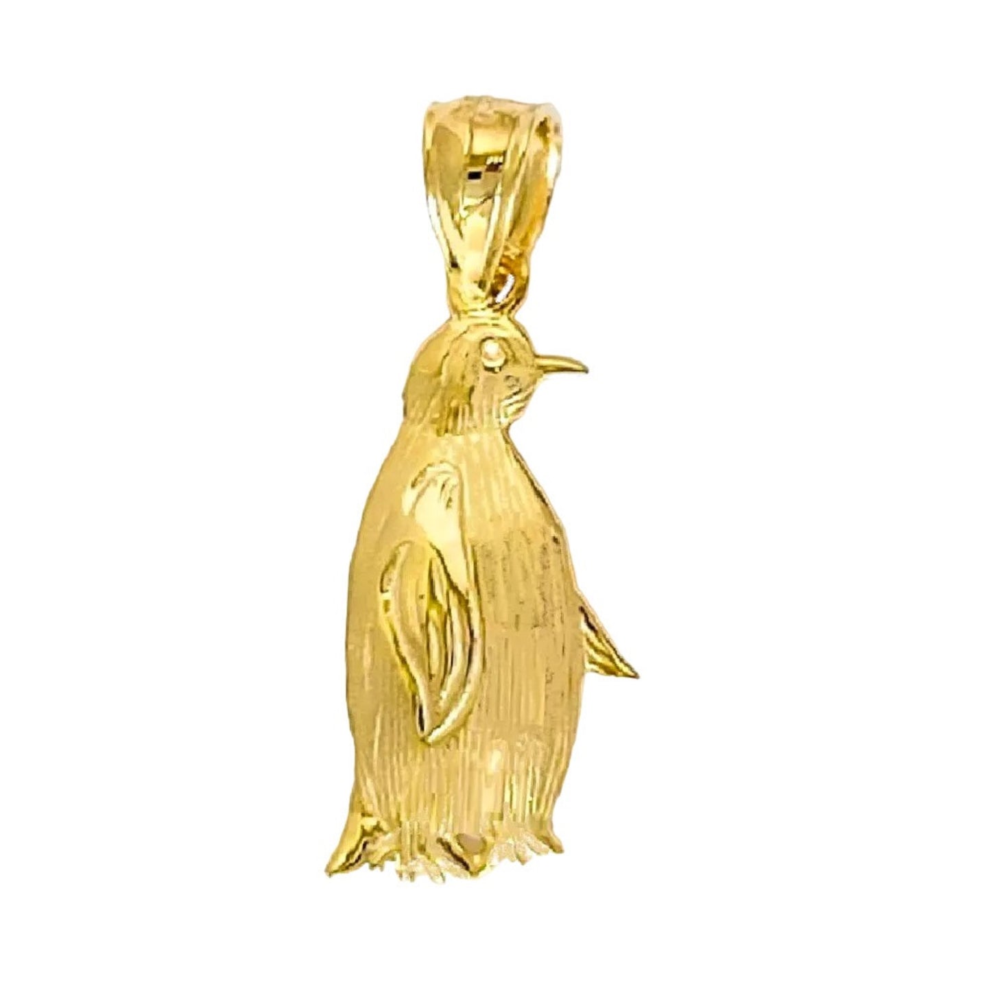 14K Yellow Gold Penguin Pendant