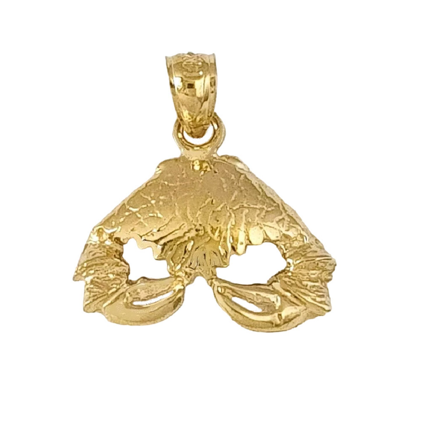 14K Yellow Gold Crab Pendant