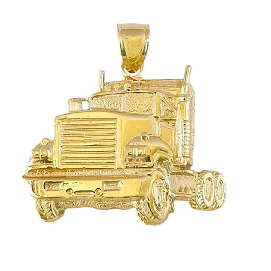 14K Yellow Gold TRUCK Large Pendant