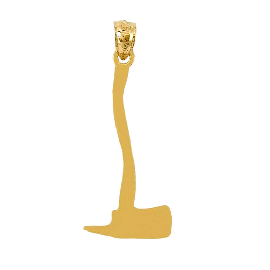 14K Yellow Gold Axe Pendant