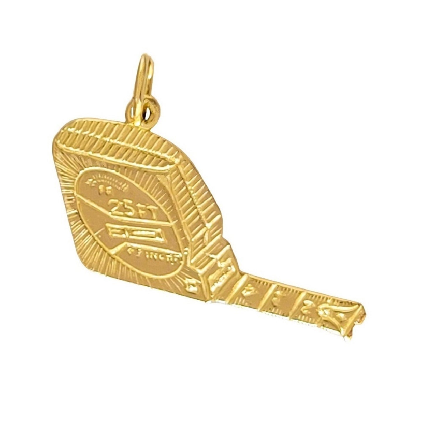 14k Yellow Gold Tape Measure Pendant