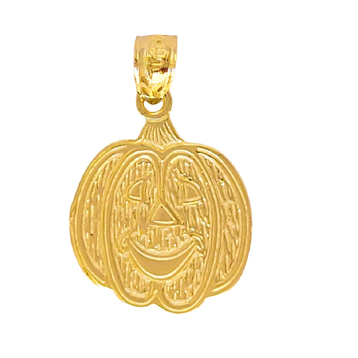 14K Yellow Gold Pumpkin Pendant