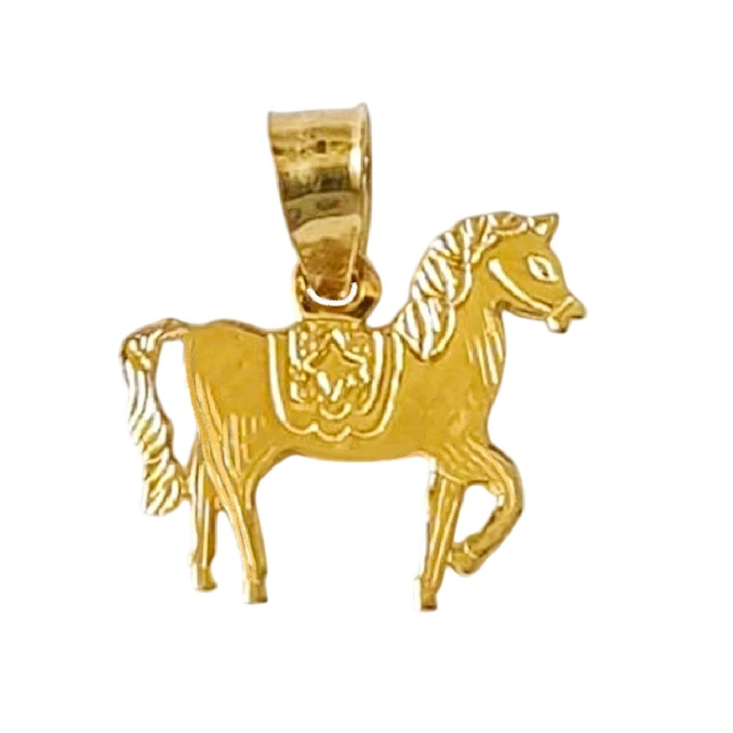 14K Yellow Gold Small HORSE Pendant