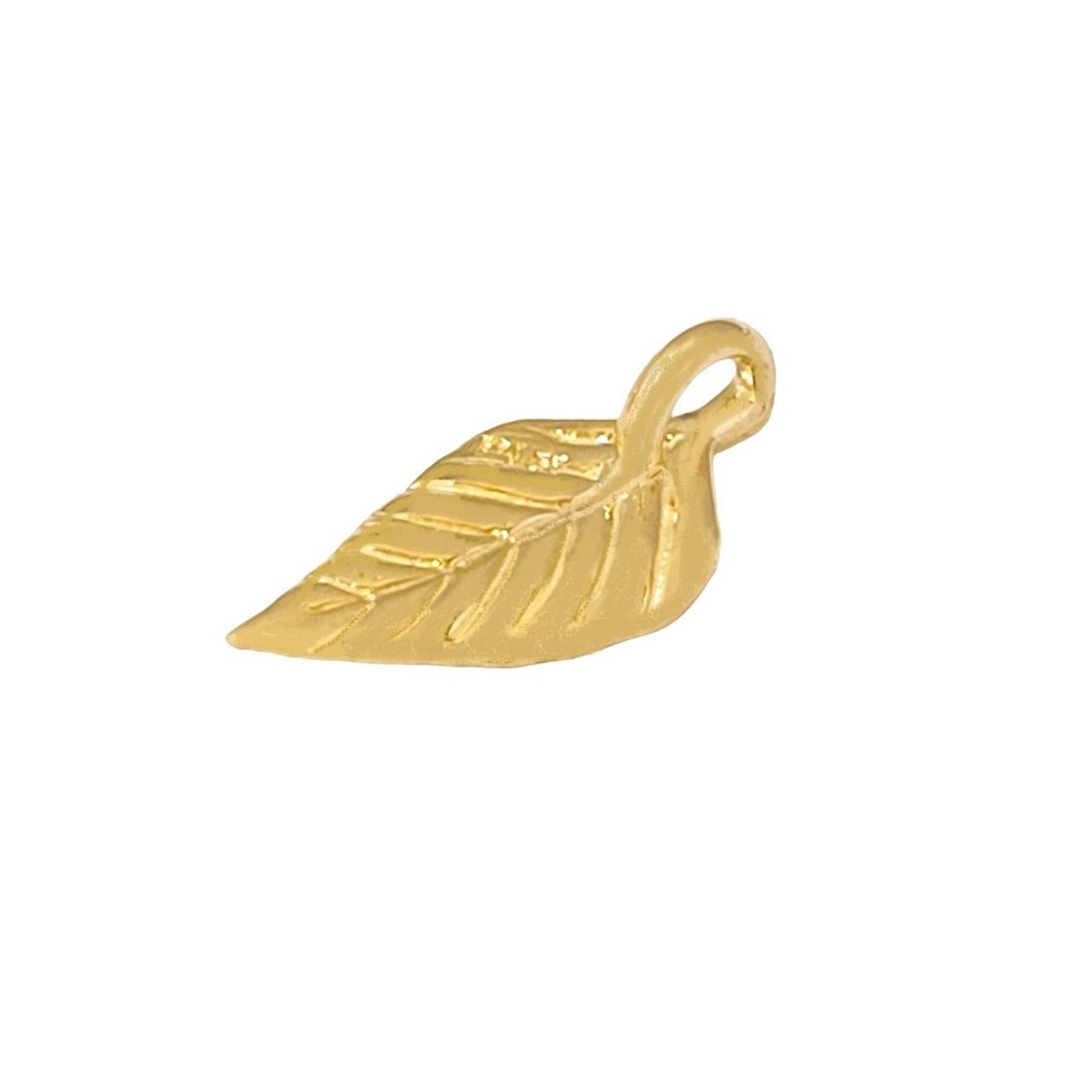 14k Yellow Gold Leaf Slide Pendant