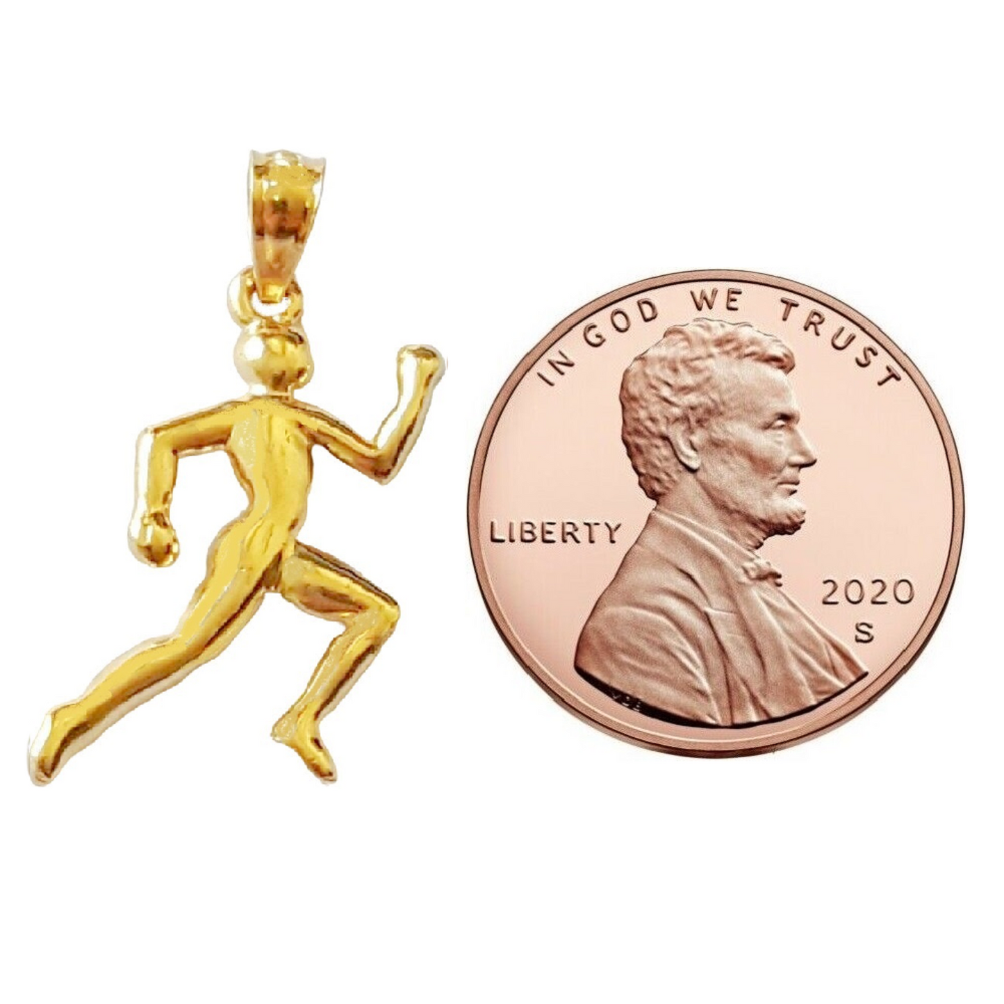 14K Yellow Gold Runner Pendant