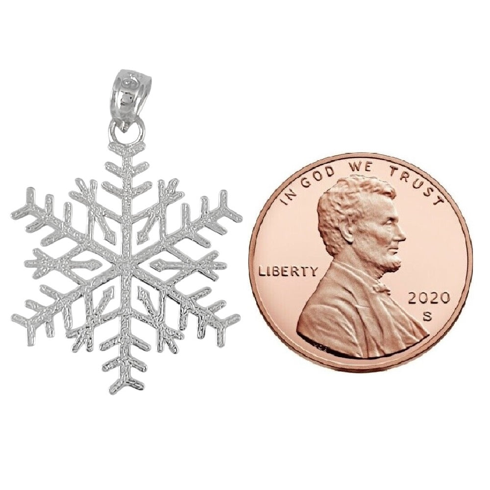 925 Sterling Silver Necklace w/ Snowflake Pendant