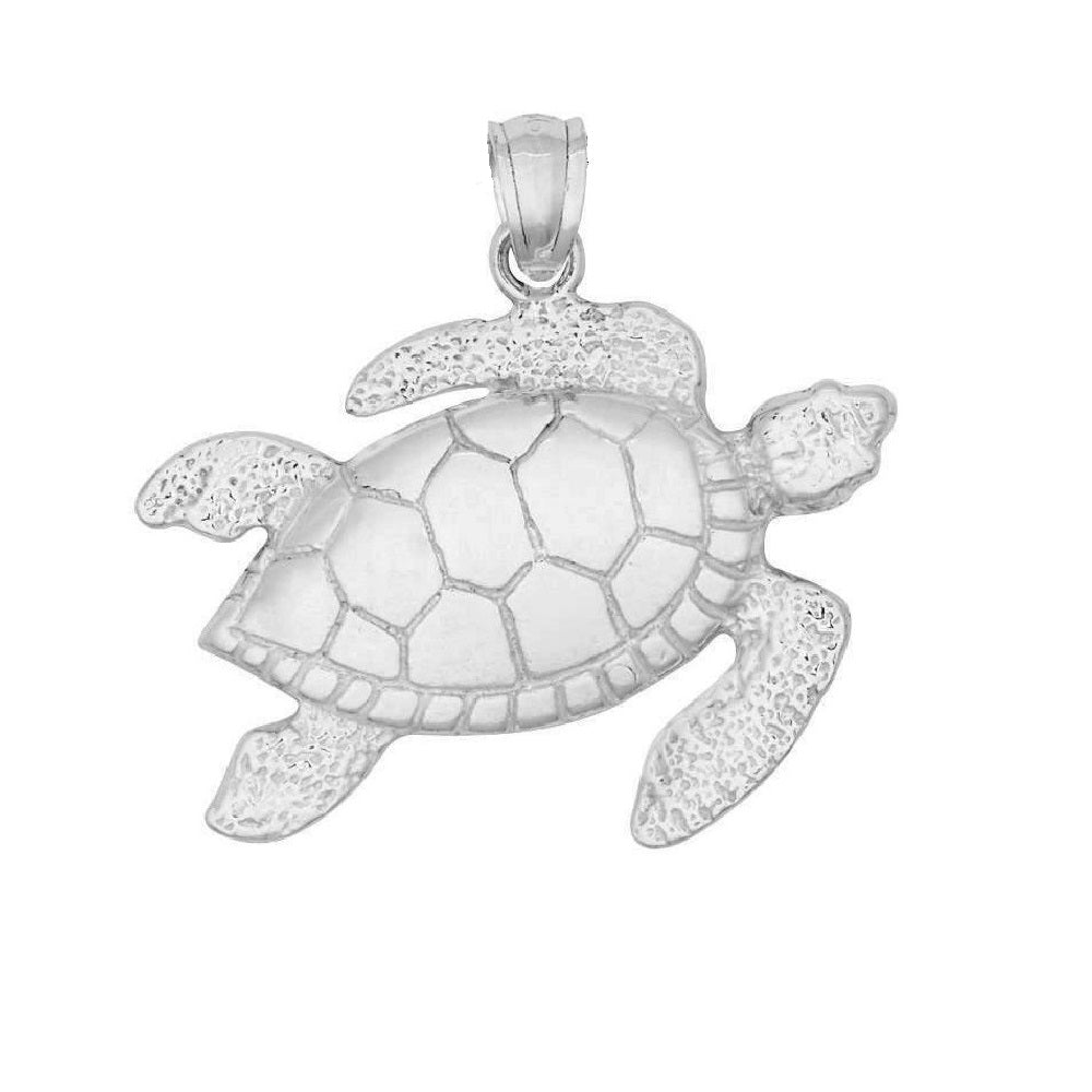 925 Sterling Silver Necklace w/ Turtle Pendant Charm