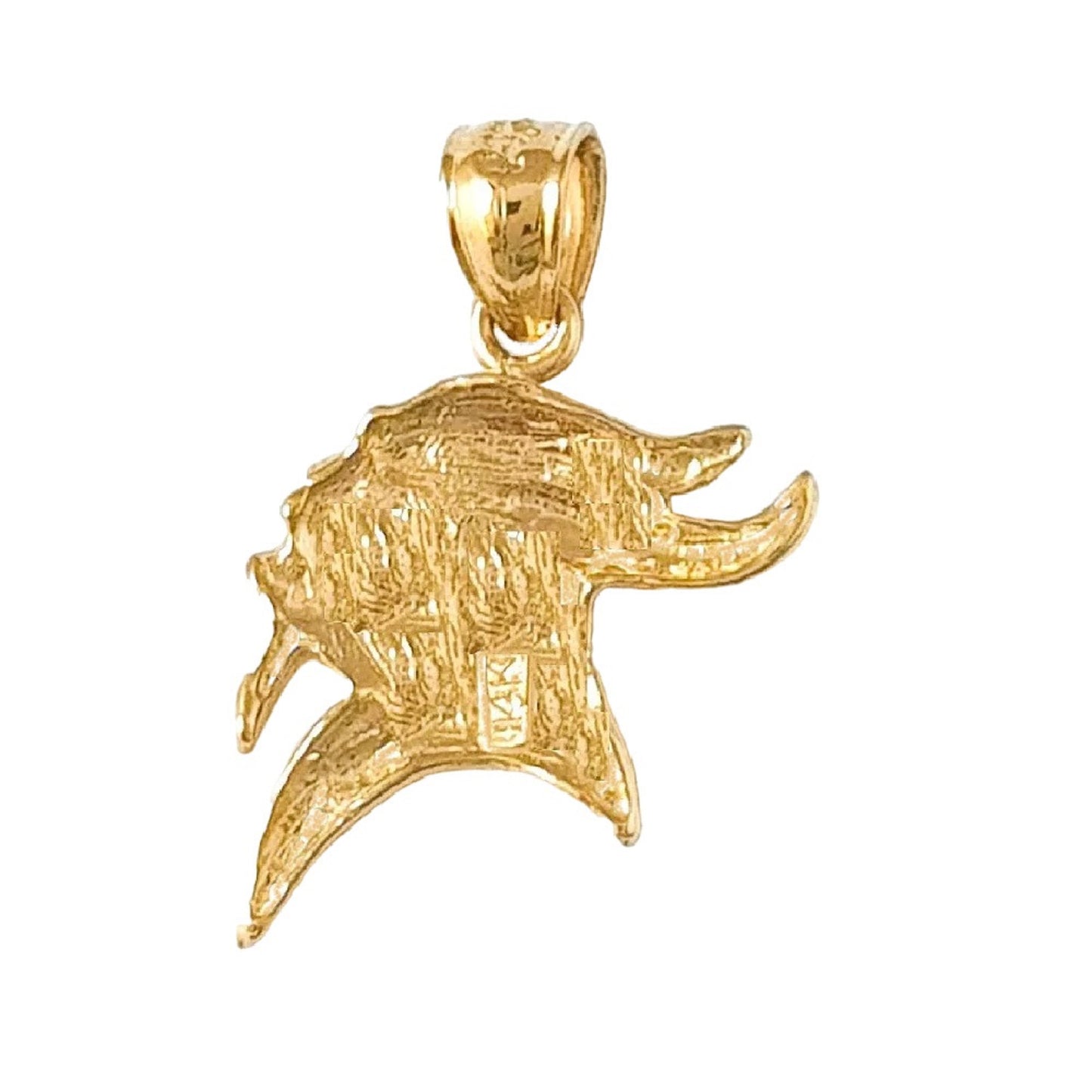 14k Yellow Gold Viking Warrior Pendant