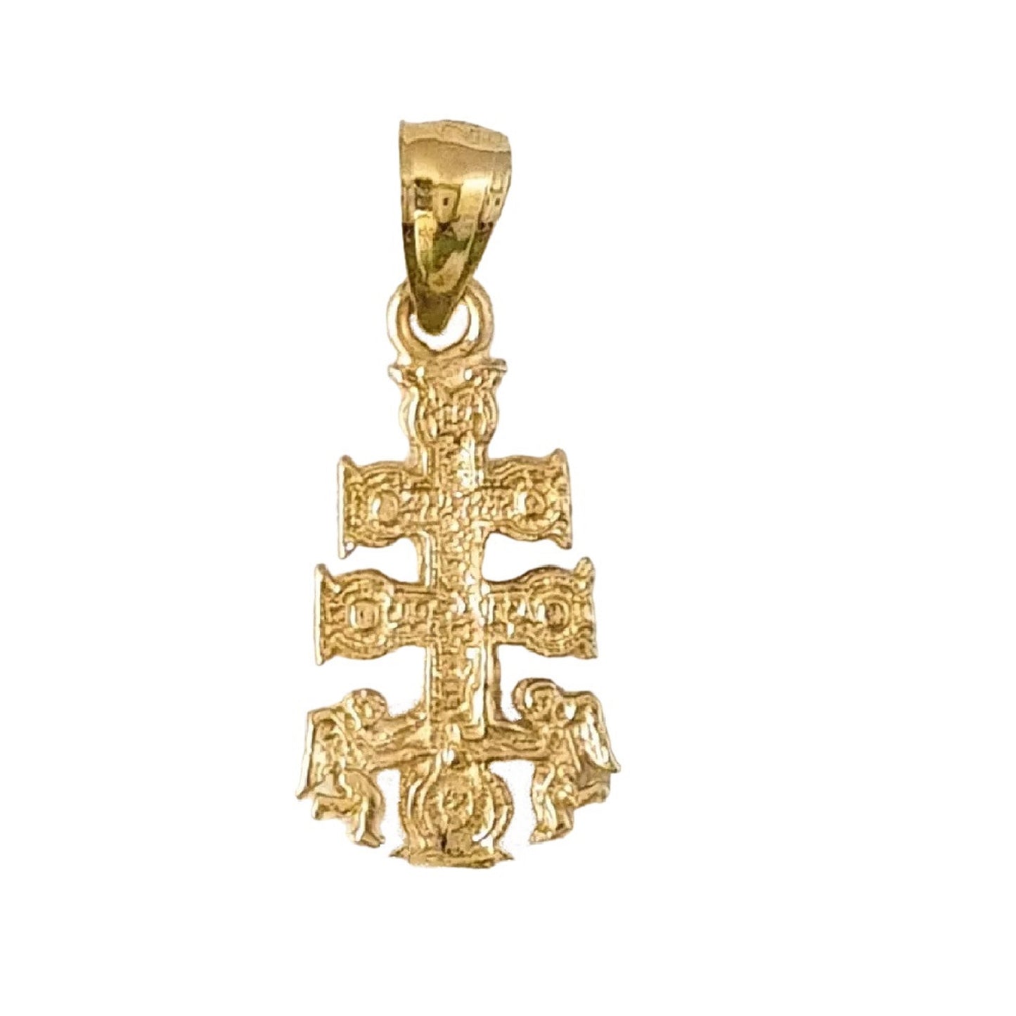 14K Yellow Gold Caravaca Cross Pendant