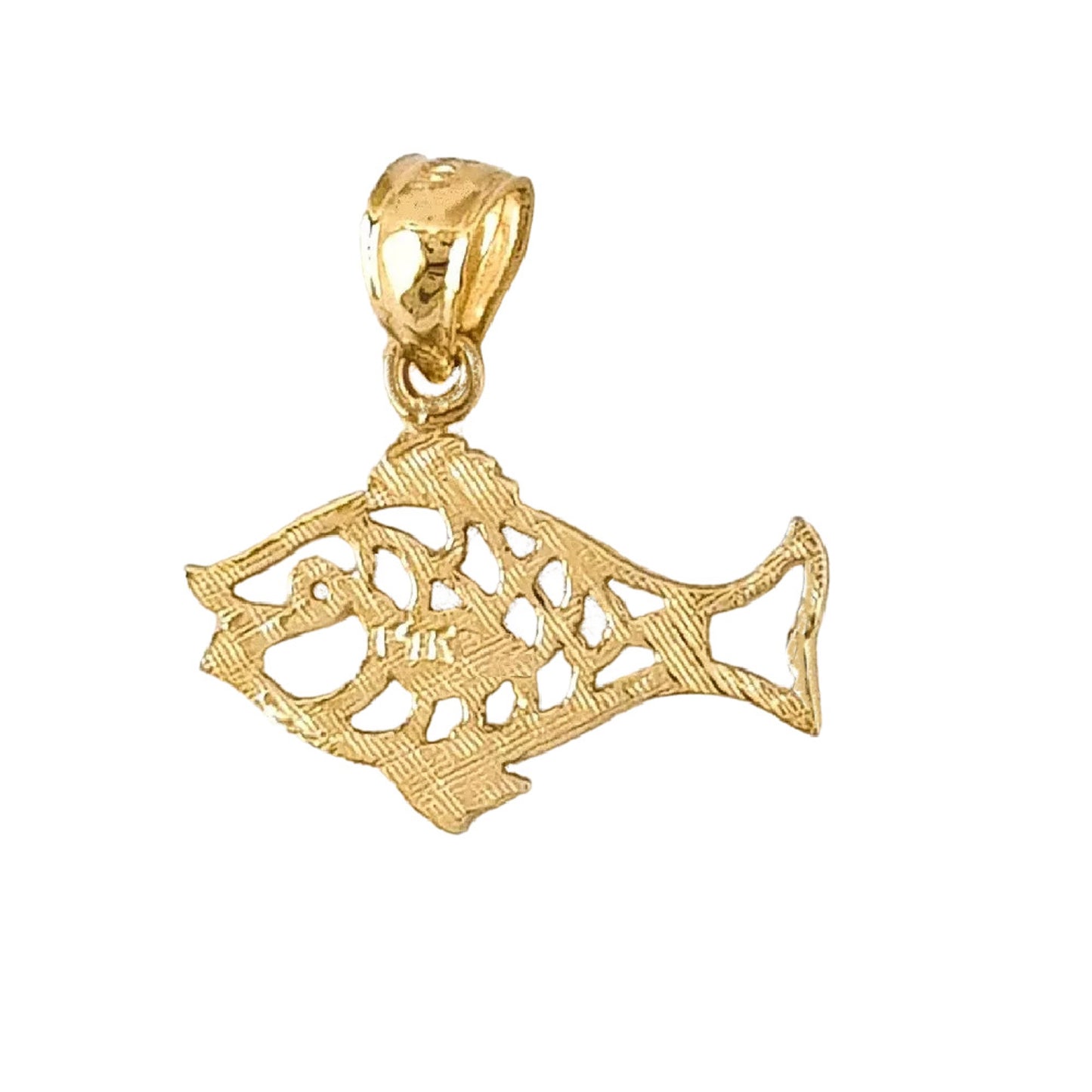 14K Yellow Gold Goldfish Charm Pendant