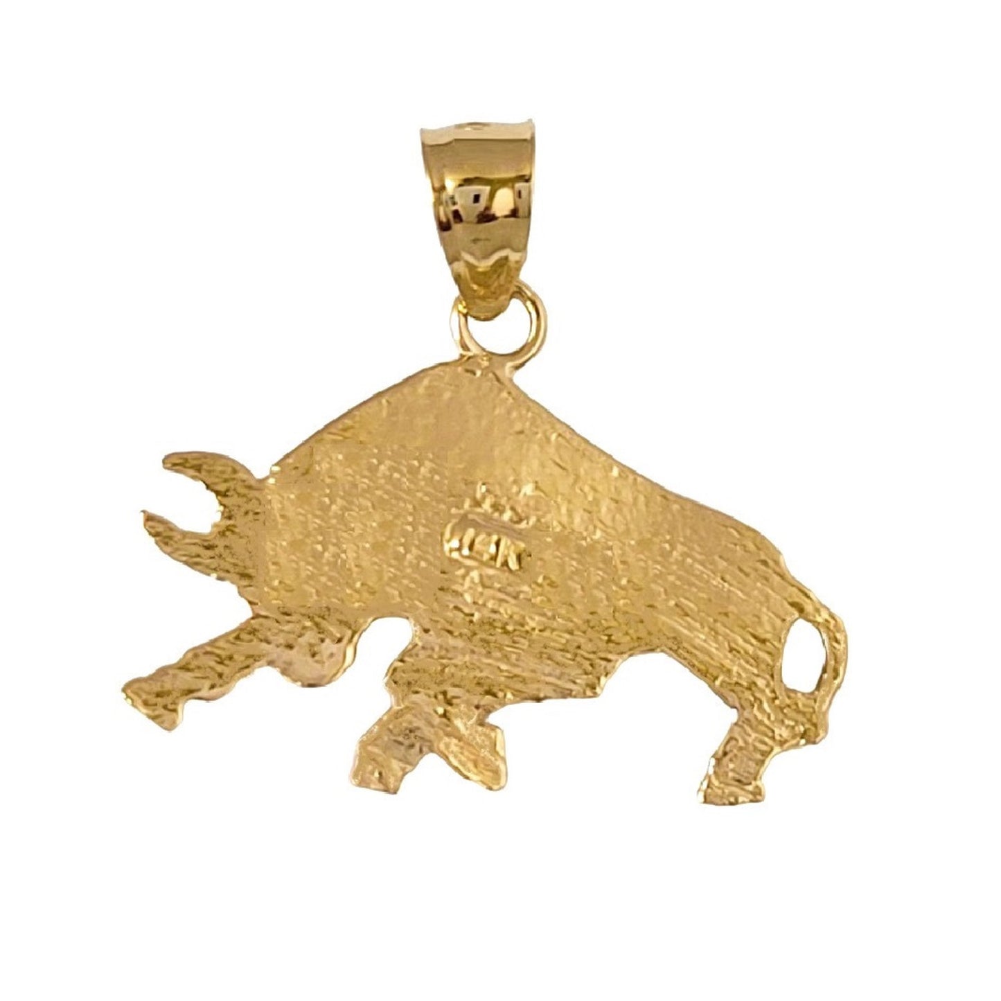 14K Yellow Gold BULL Pendant