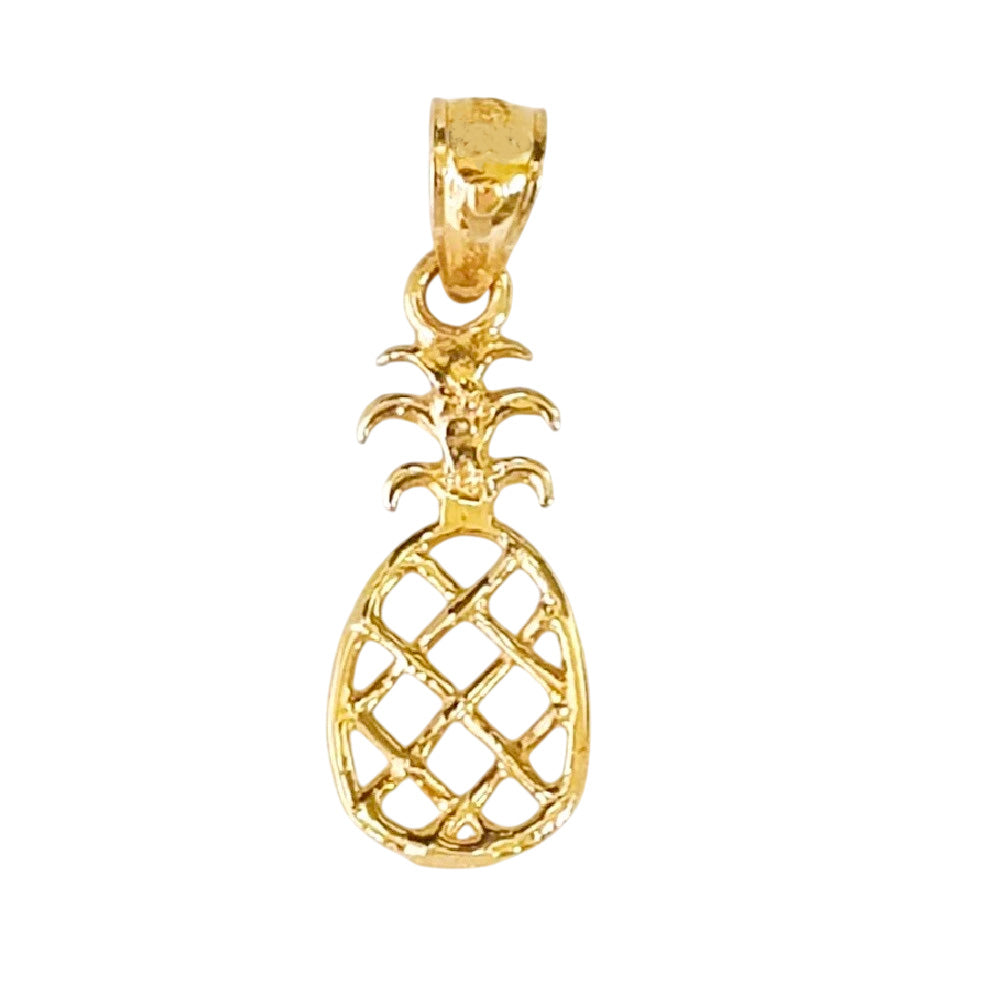 14K Yellow Gold Pineapple Pendant