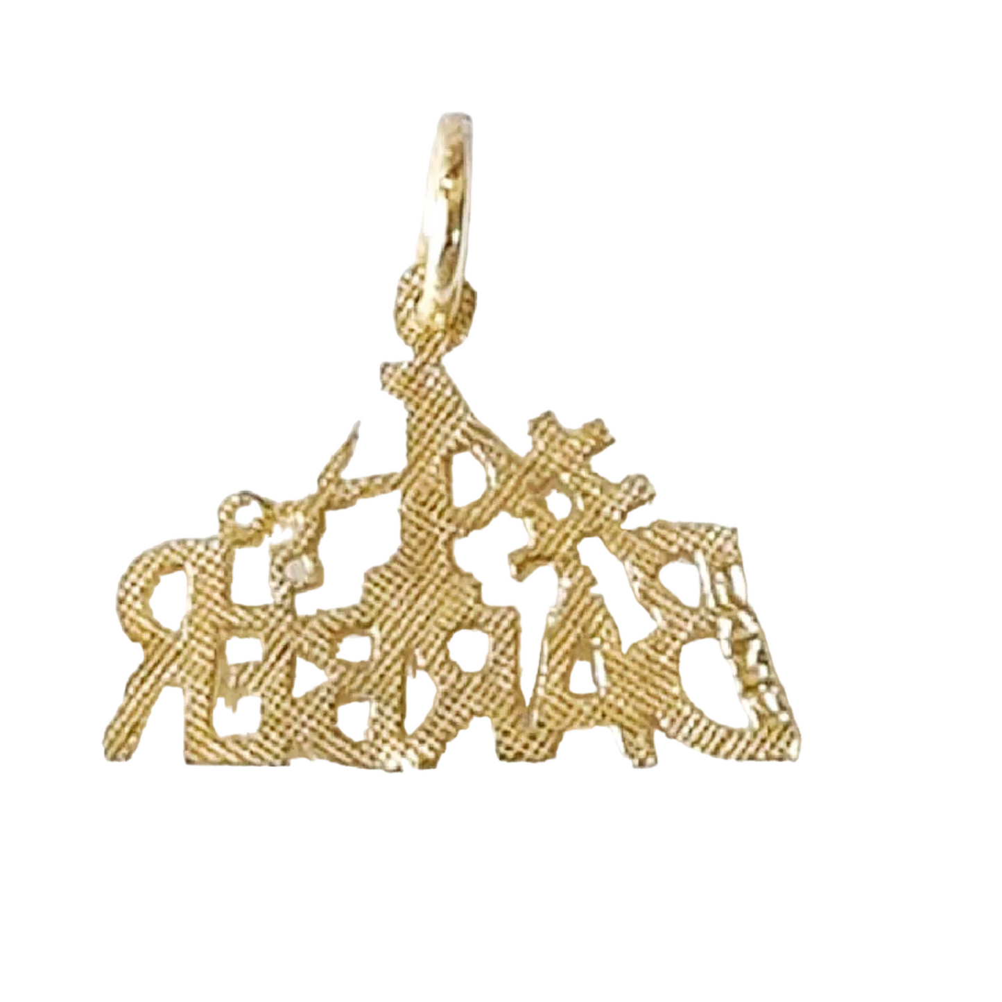 14K Yellow Gold #1 BARBER Pendant