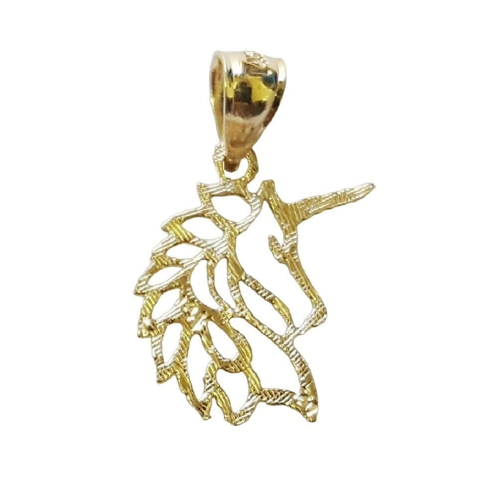 14K Yellow Gold Unicorn Pendant