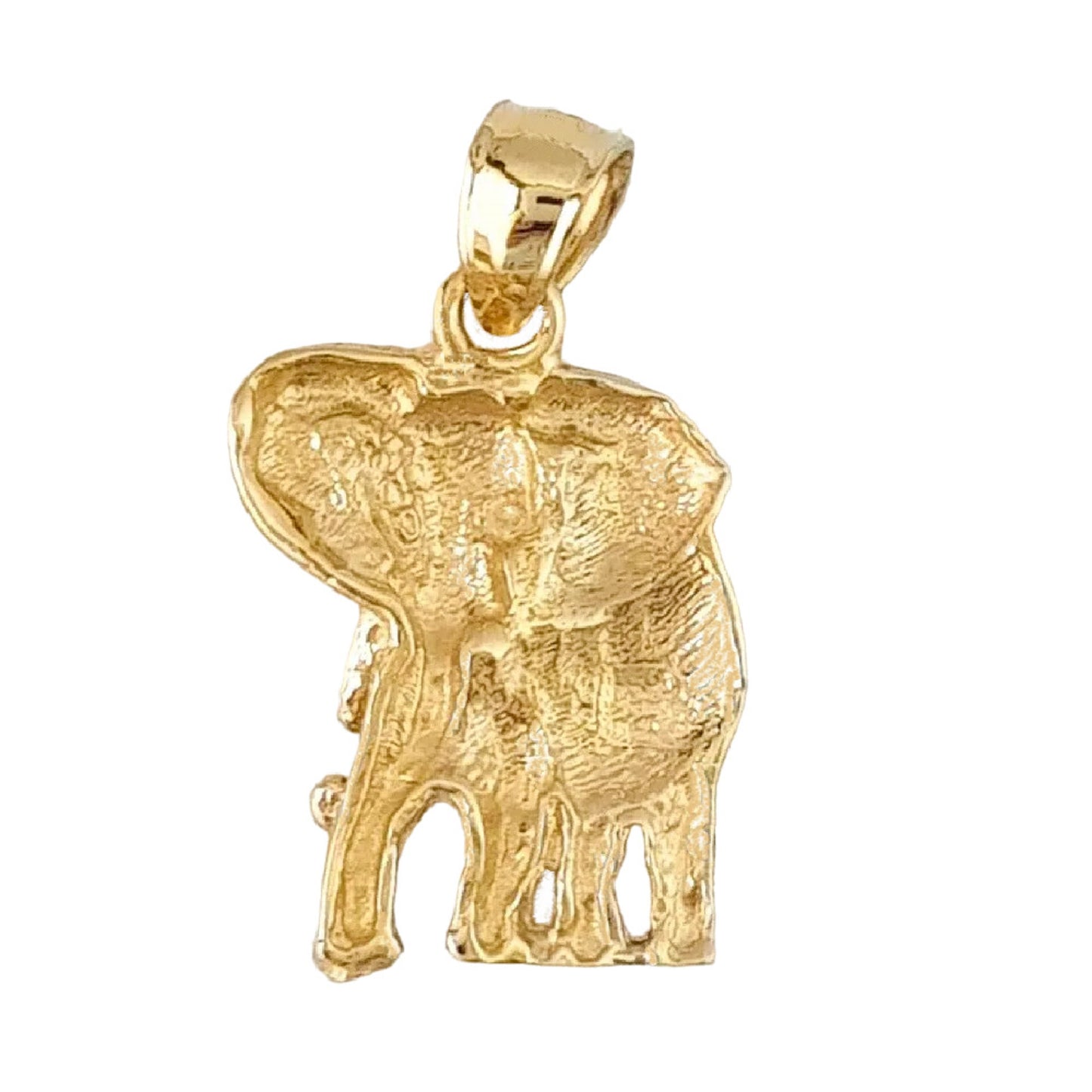 14K Yellow Gold Elephant Pendant