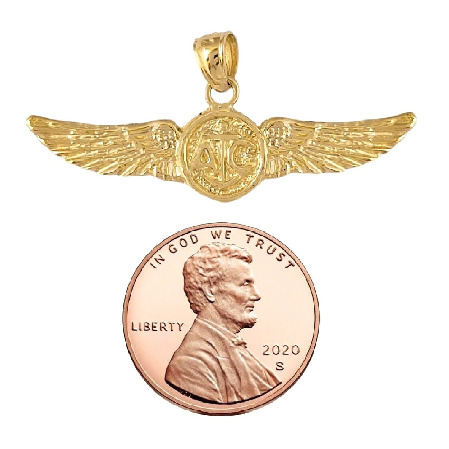14K Yellow Gold U.S. Navy Air Crew Pendant