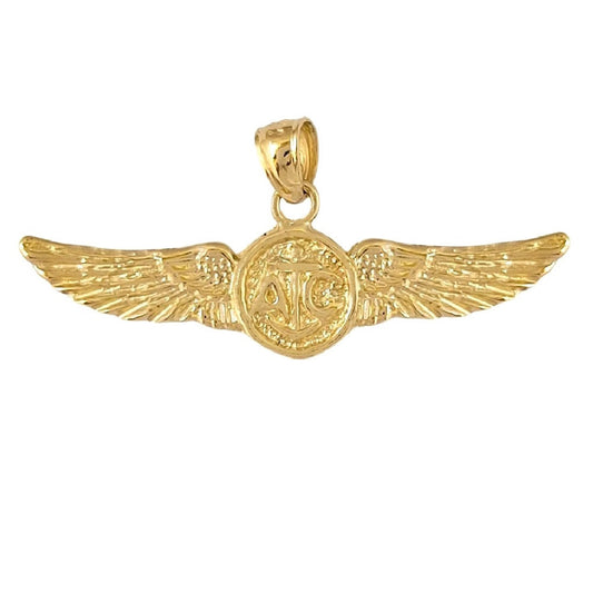 14K Yellow Gold U.S. Navy Air Crew Pendant