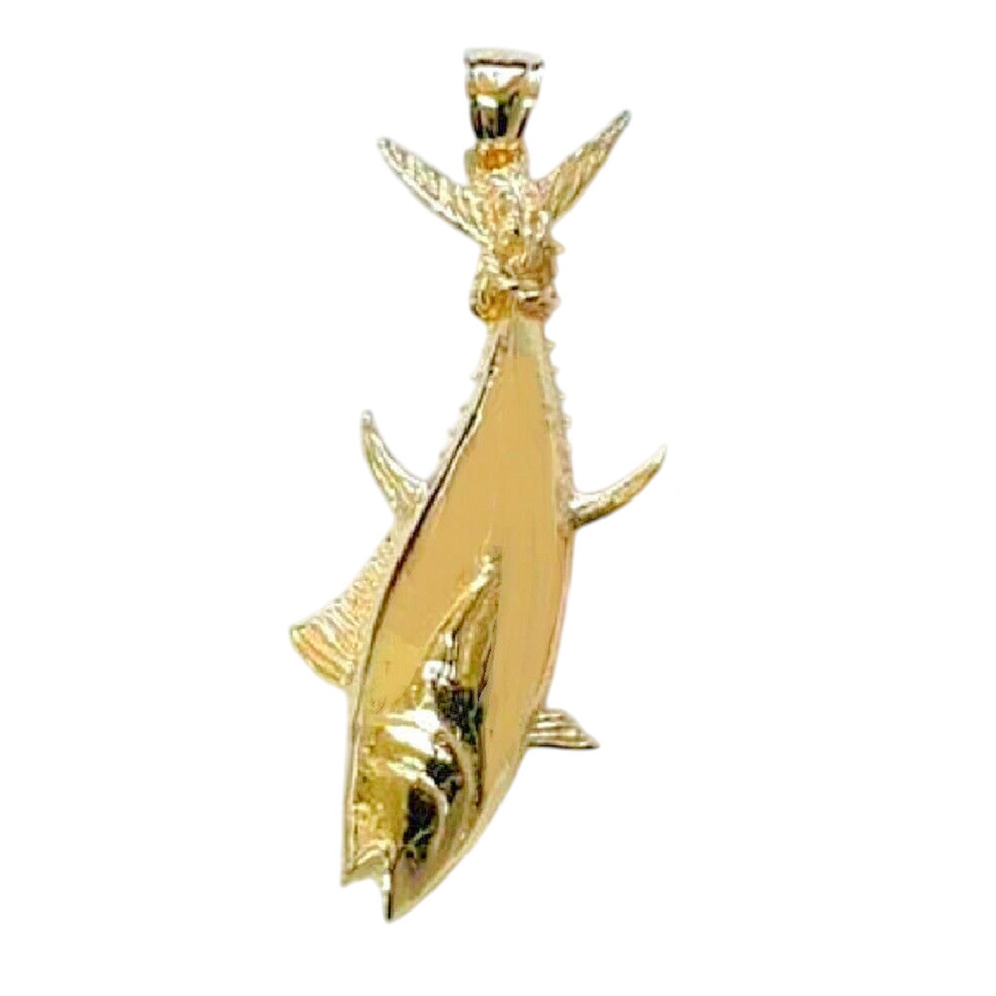 14K Yellow Gold Tuna Fish Pendant