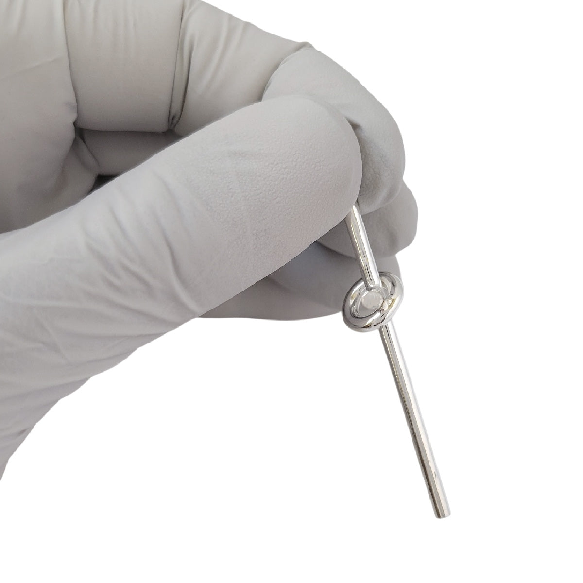 925 Sterling Silver Cross in Hoop 3D (3 Dimensional) Large Pendant