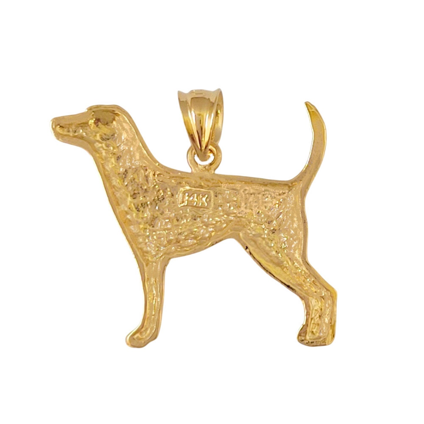 14K Yellow Gold Dog Pendant