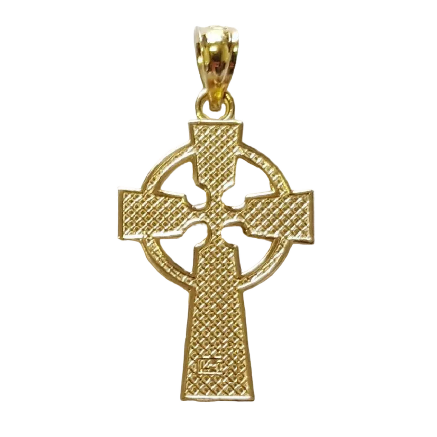 14K Yellow Gold Celtic Cross Pendant