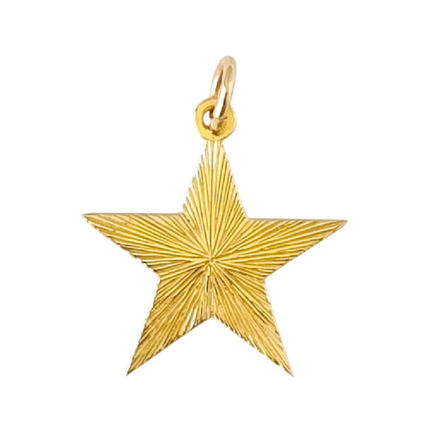 14K Yellow Gold STAR Pendant Charm
