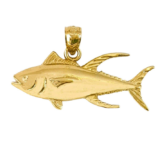 14K Yellow Gold Tuna Fish Pendant