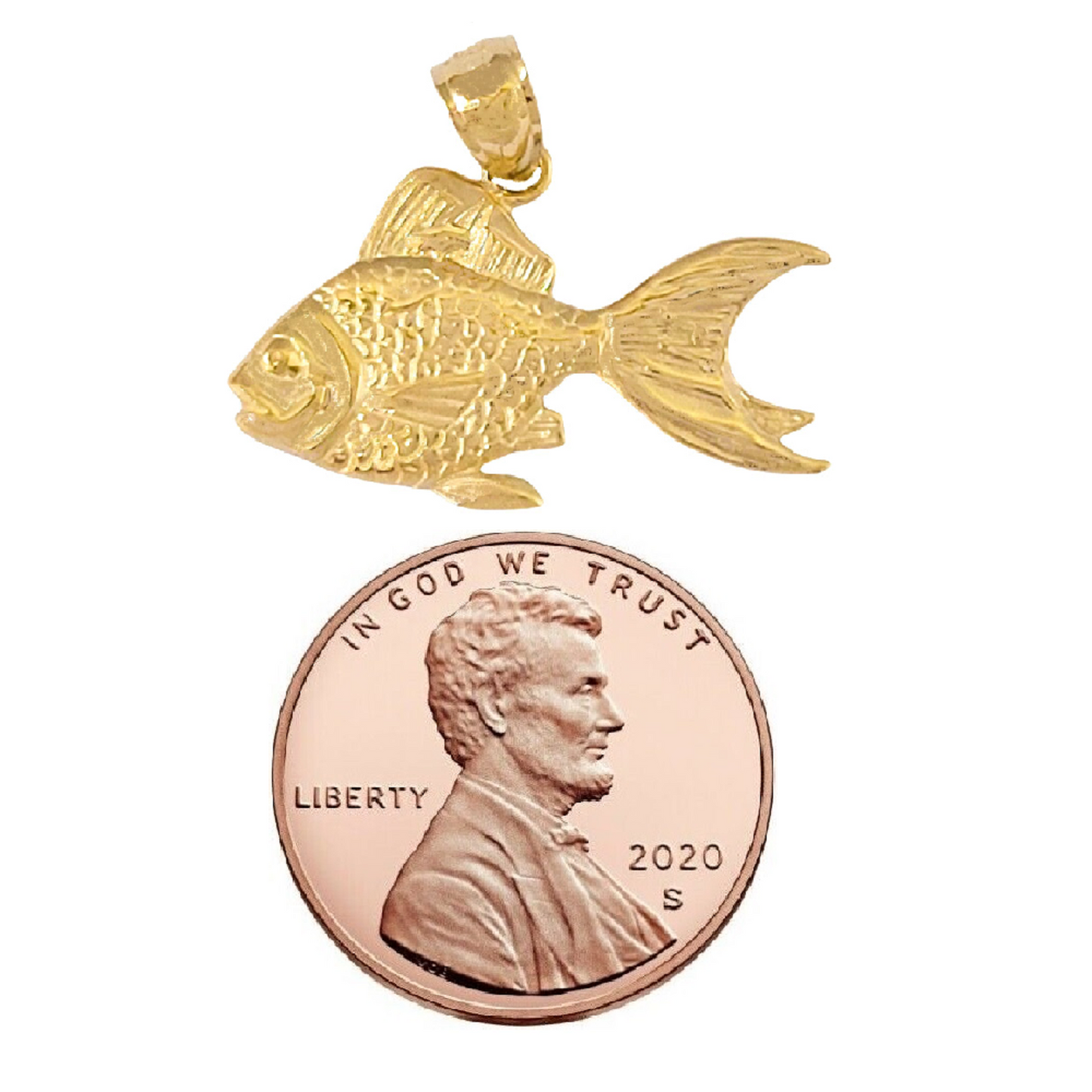 14K Yellow Gold Goldfish Pendant