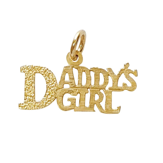 14K Yellow Gold Daddys Girl Pendant