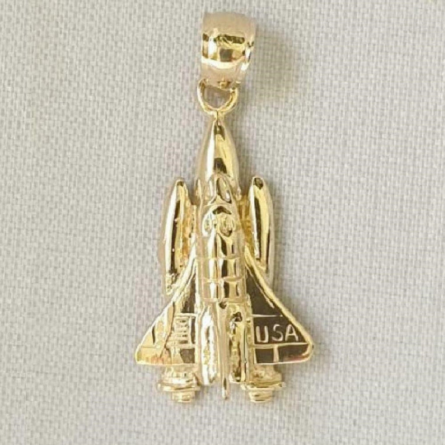 14K Yellow Gold SPACE SHUTTLE Pendant