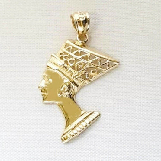 14K Yellow Gold EGYPTIAN QUEEN NEFERTITI Pendant