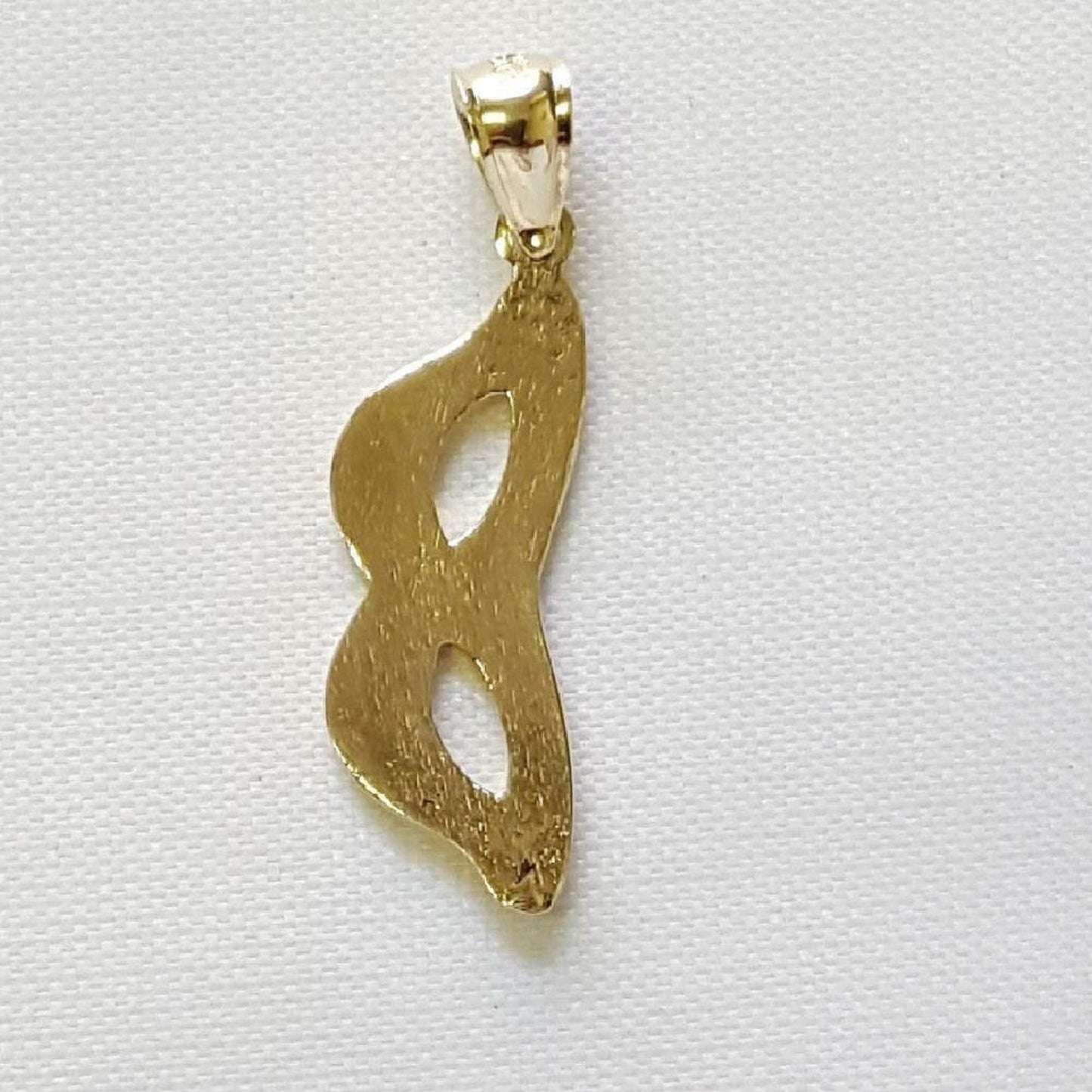 14K Yellow Gold MASQUERADE MASK Pendant