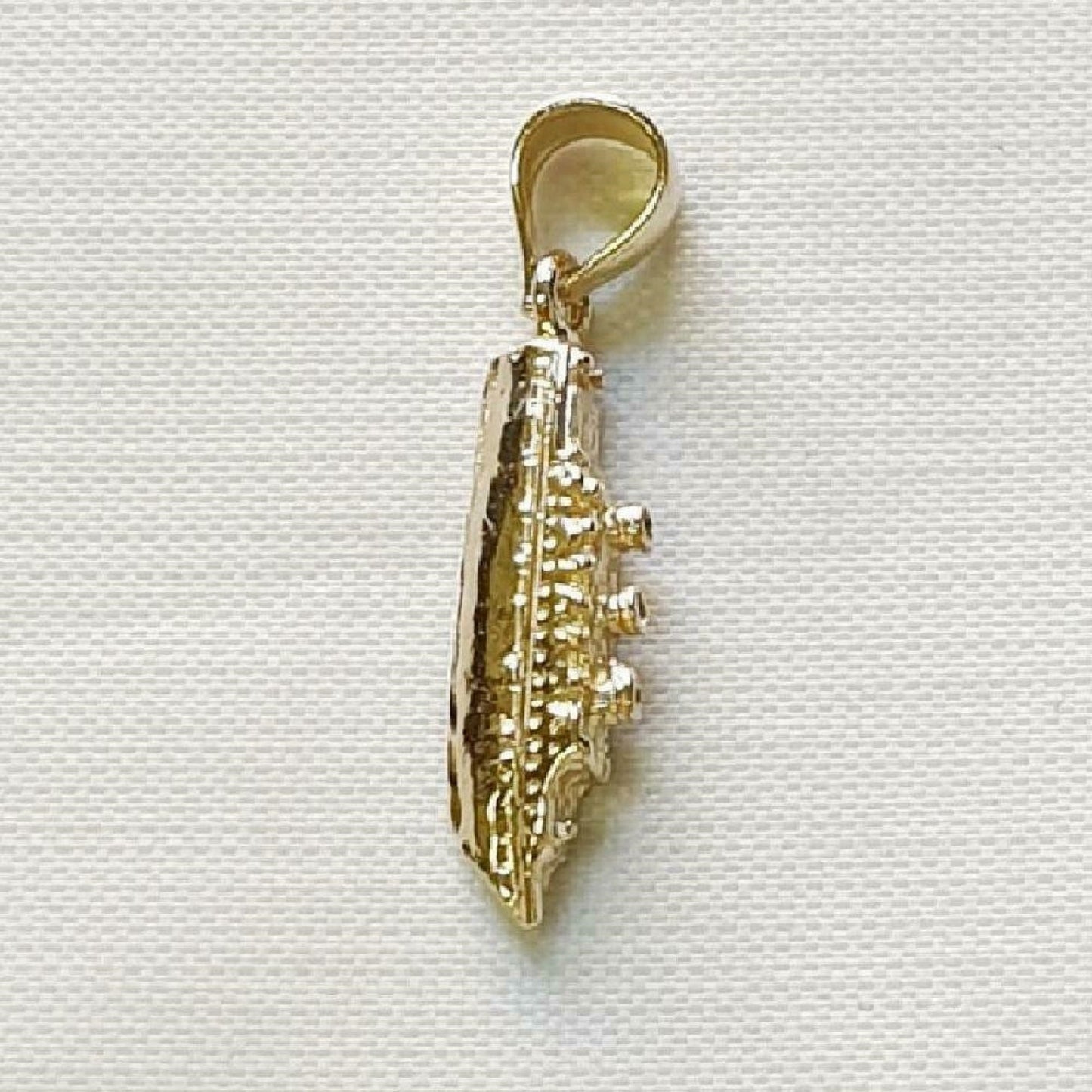 14K Yellow Gold Cruise Ship 3D Solid Pendant