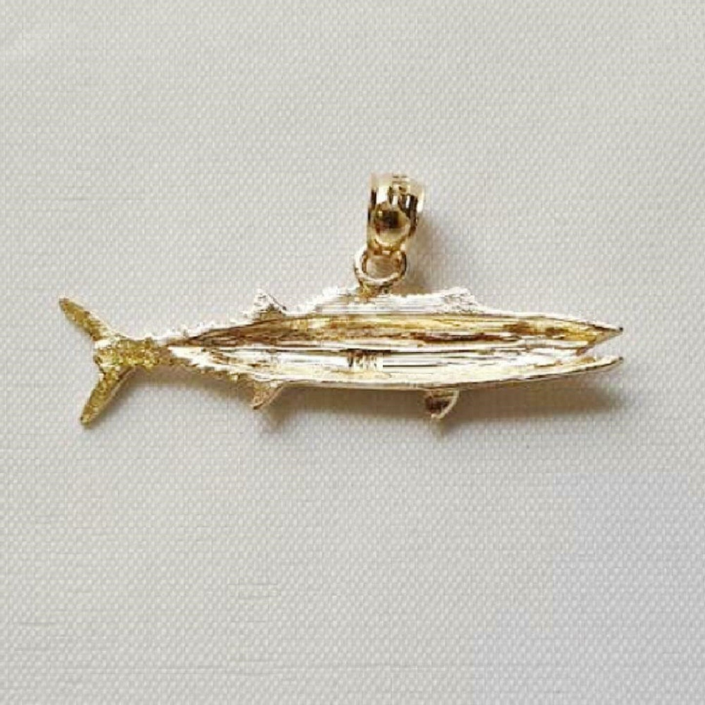 14K Yellow Gold Wahoo Fish Pendant