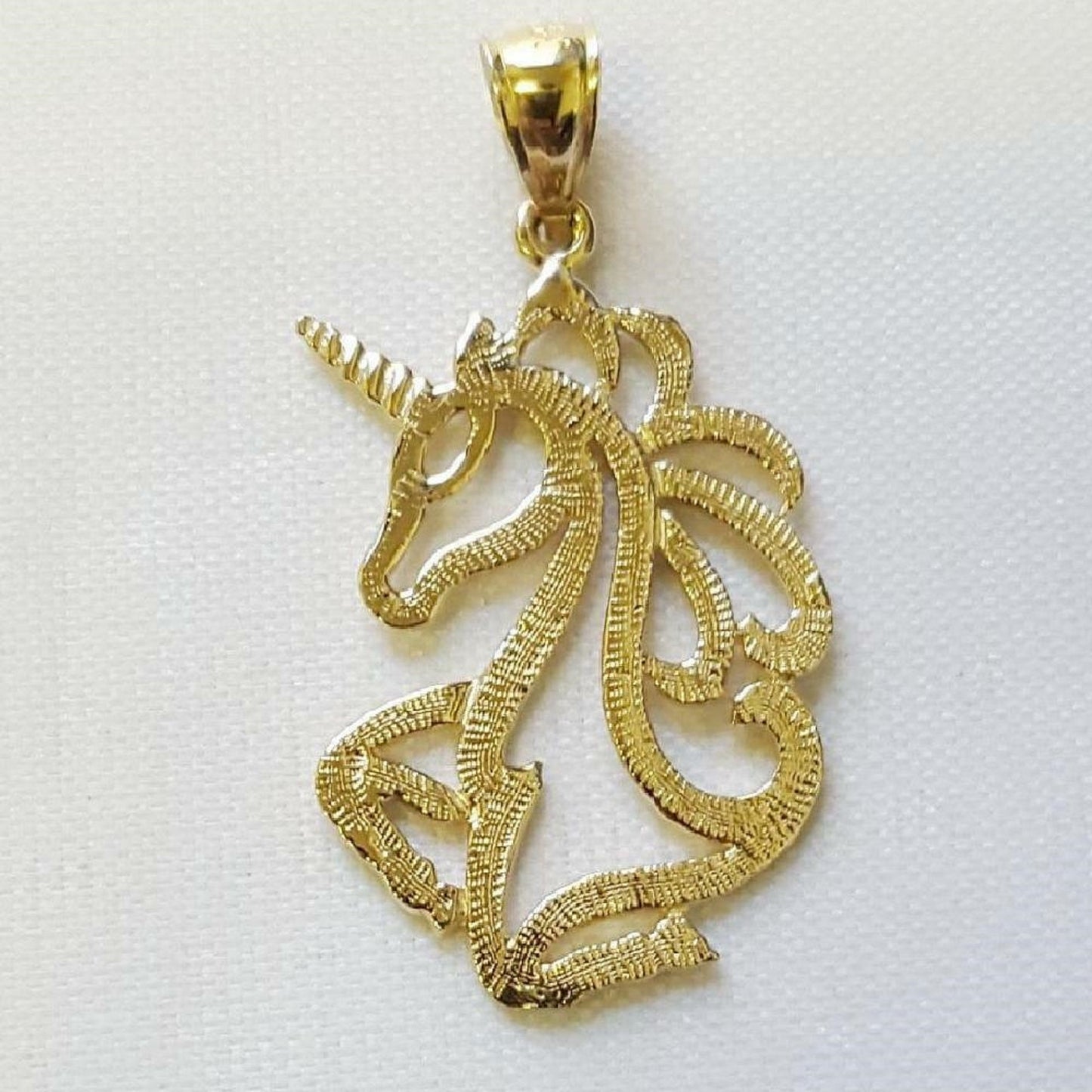 14K Yellow Gold Unicorn Pendant