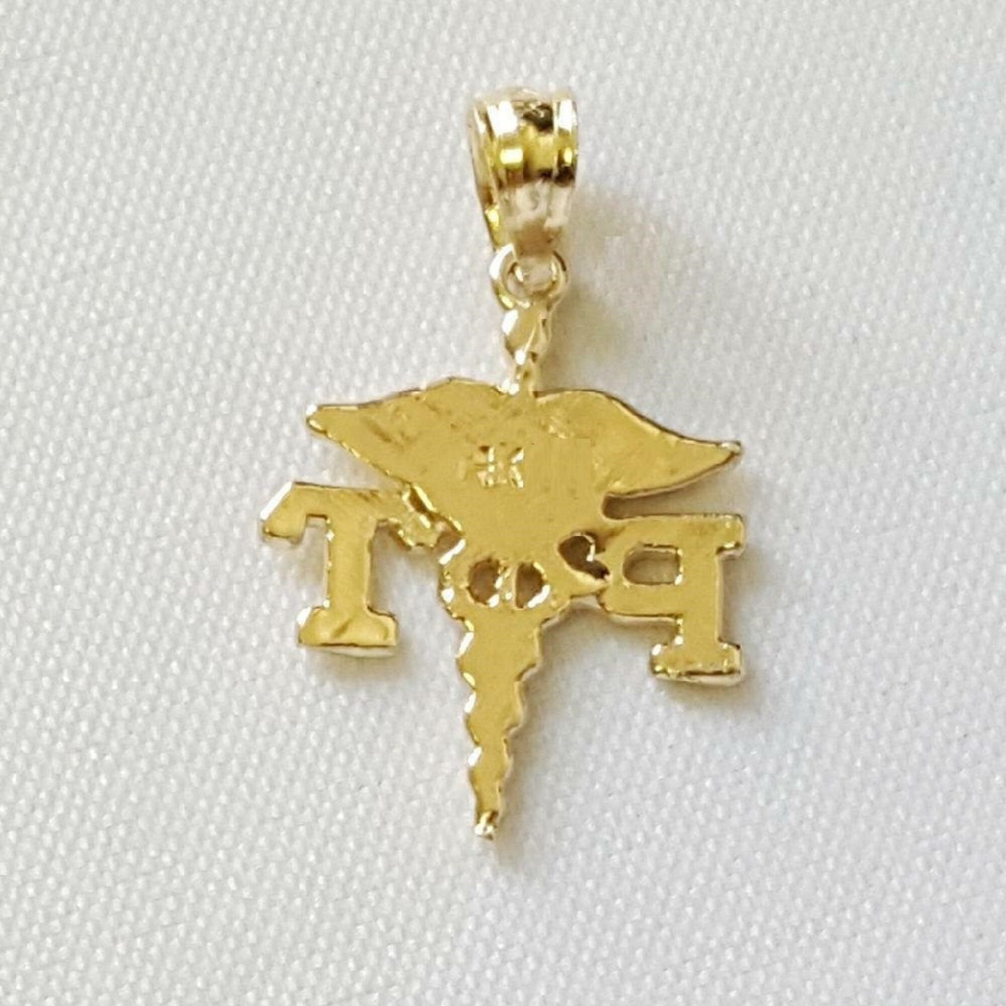 14K Yellow Gold PT (Physical Therapy) Medical Pendant