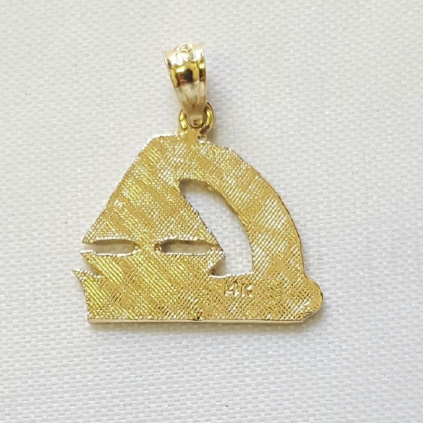 14K Yellow Gold California Boat Pendant