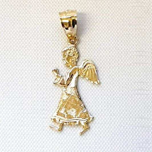 14K Yellow Gold Angel Pendant
