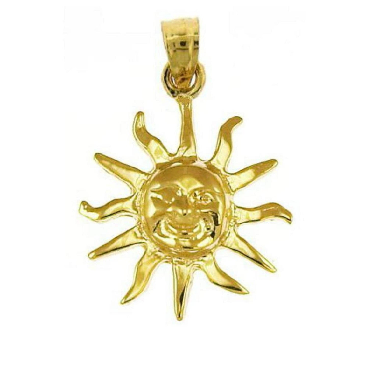 14K Yellow Gold SUN Pendant