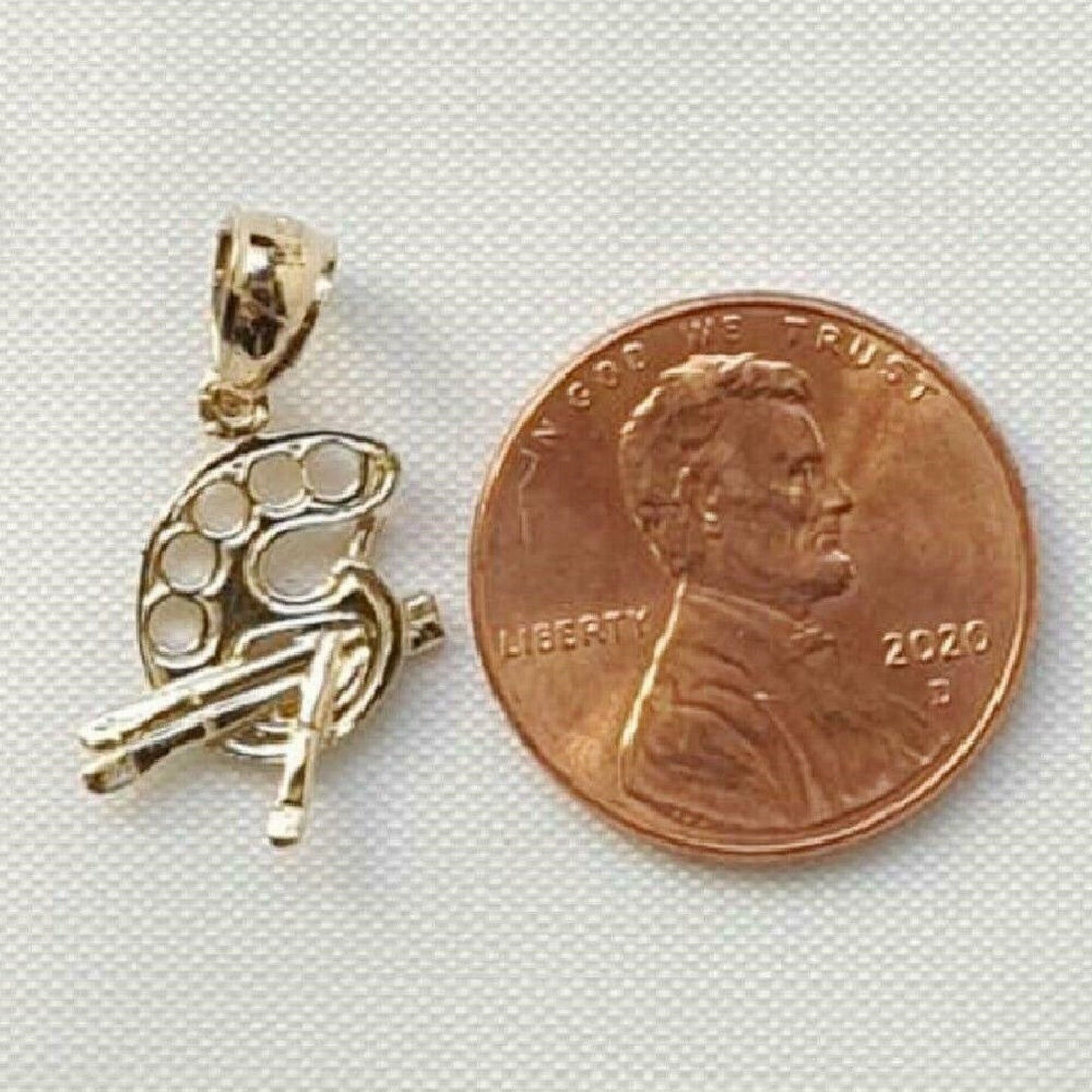14K Yellow Gold Artists Painters Palette Pendant