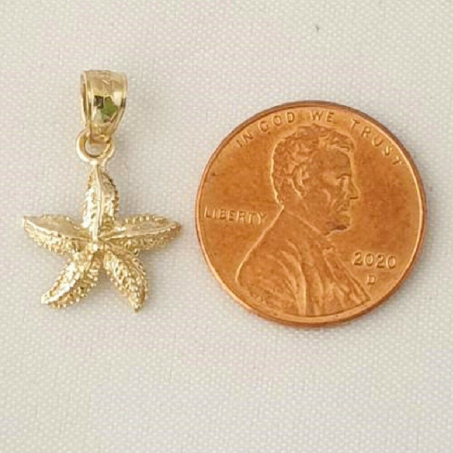 14K Yellow Gold Starfish Pendant