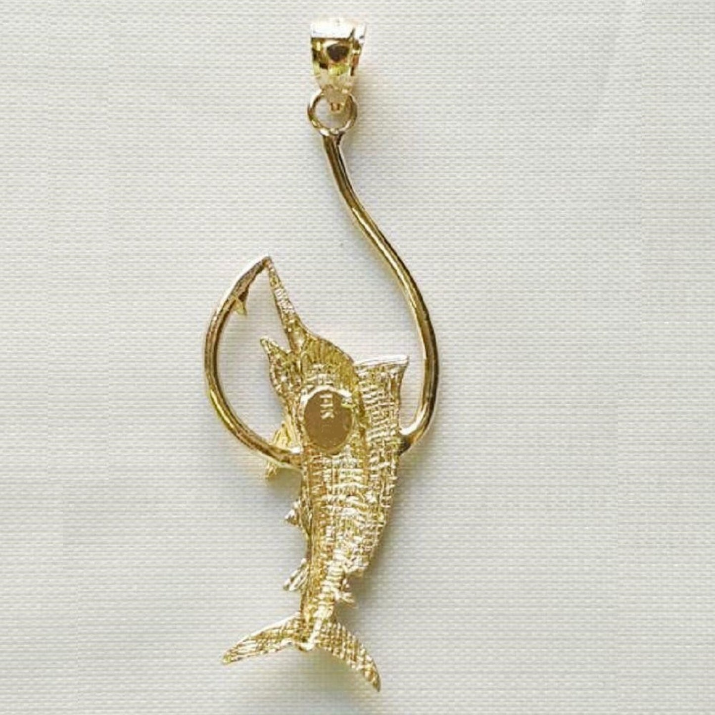 14K Yellow Gold Sailfish Marlin Pendant