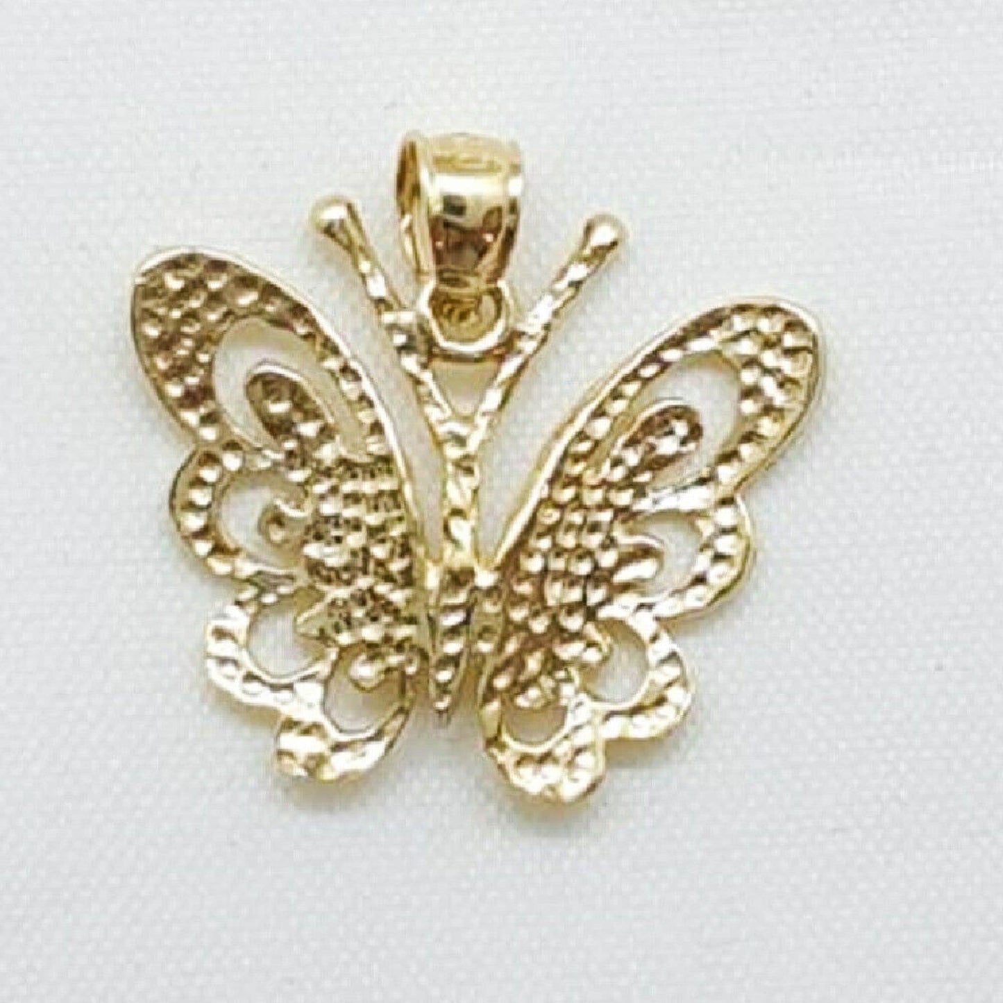 14K Yellow Gold Butterfly Pendant