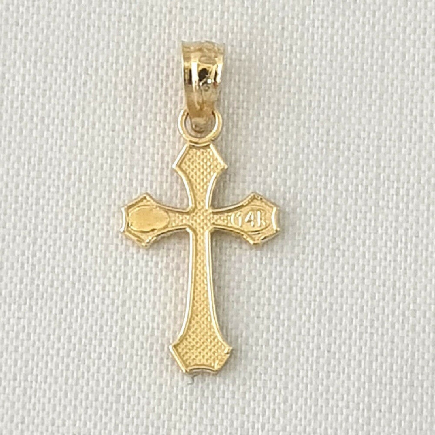 14K Yellow Gold Cross Charm Pendant