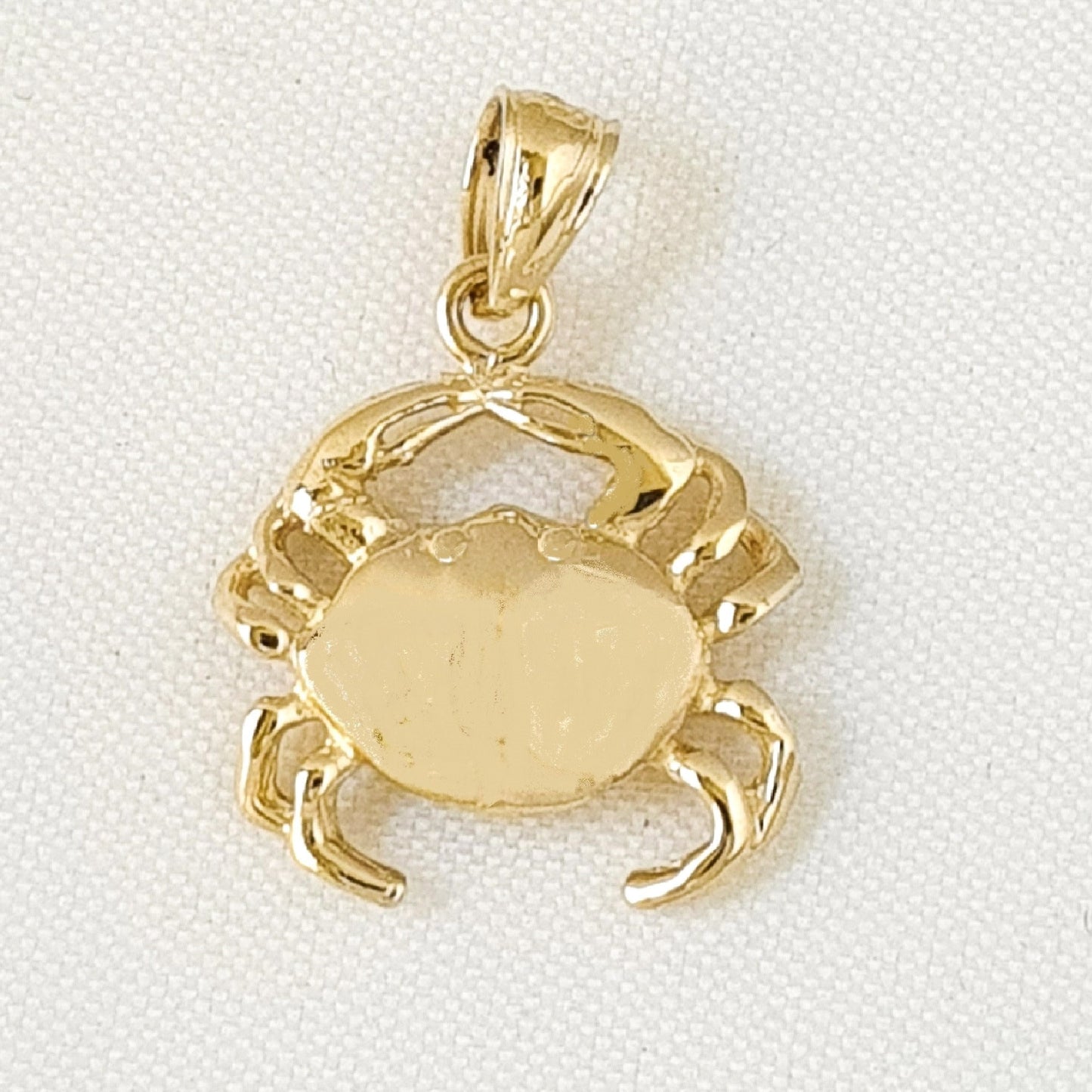 14K Yellow Gold Crab Pendant