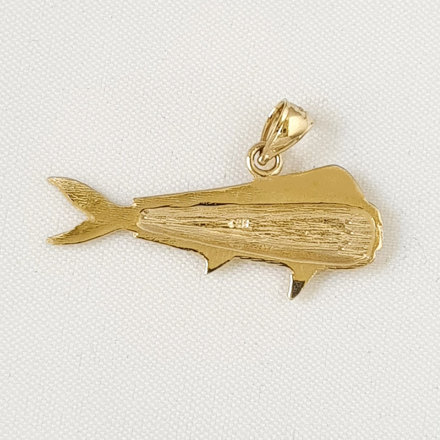 14K Yellow Gold Mahi Mahi Fish Pendant