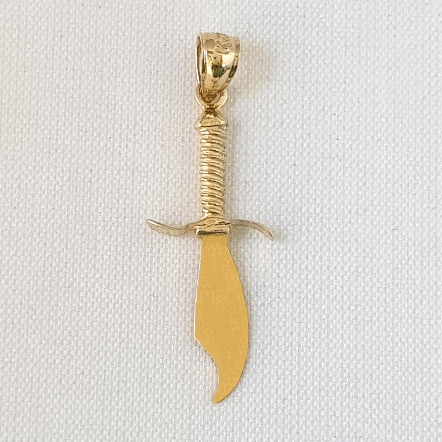 14K Yellow Gold Sword 3D (3 Dimensional) Pendant